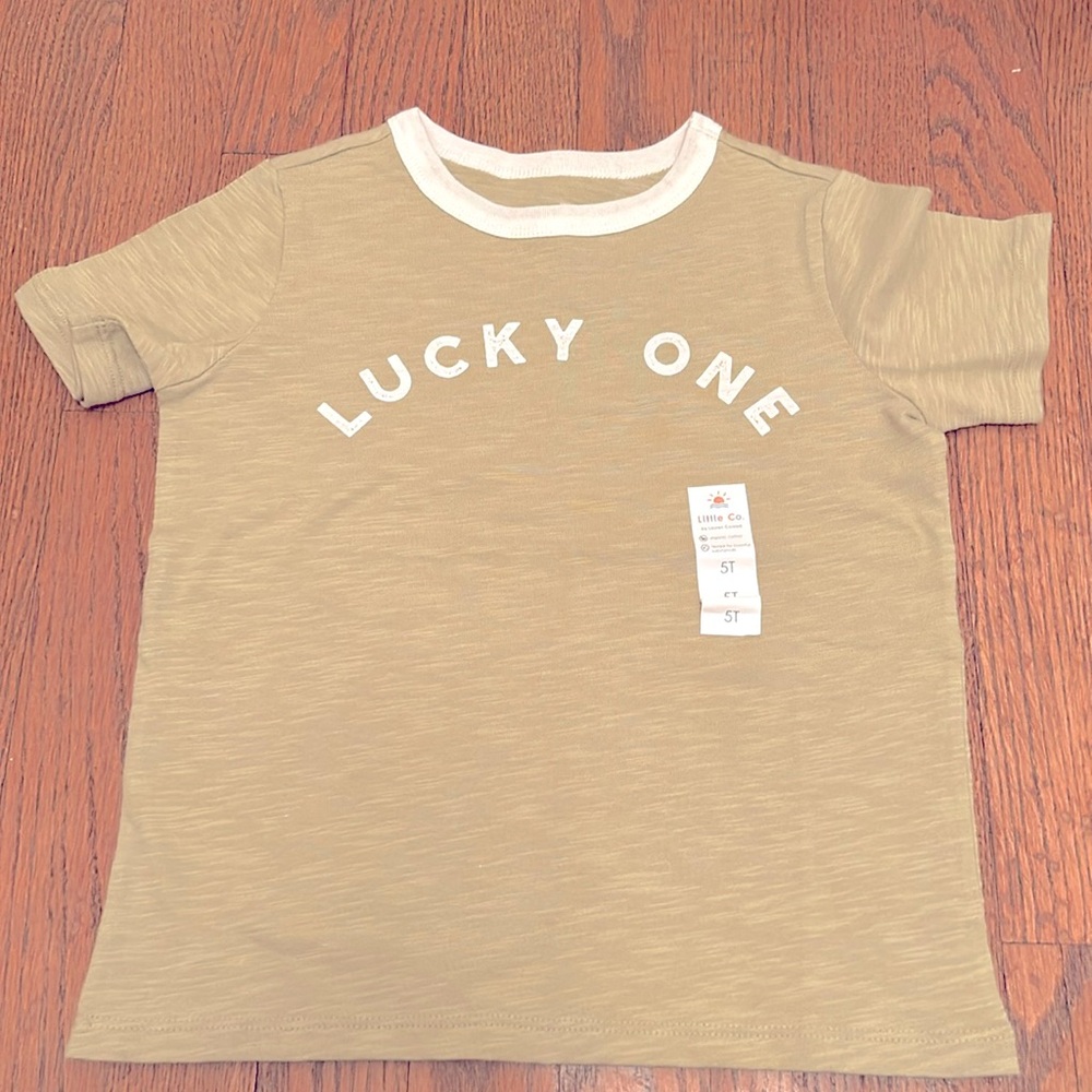 Little co by Lauren Conrad lucky one green organic cotton t-shirt st. Patrick’s